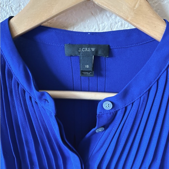 J Crew Summer Blouse Size XS Blue - Picture 2 of 7